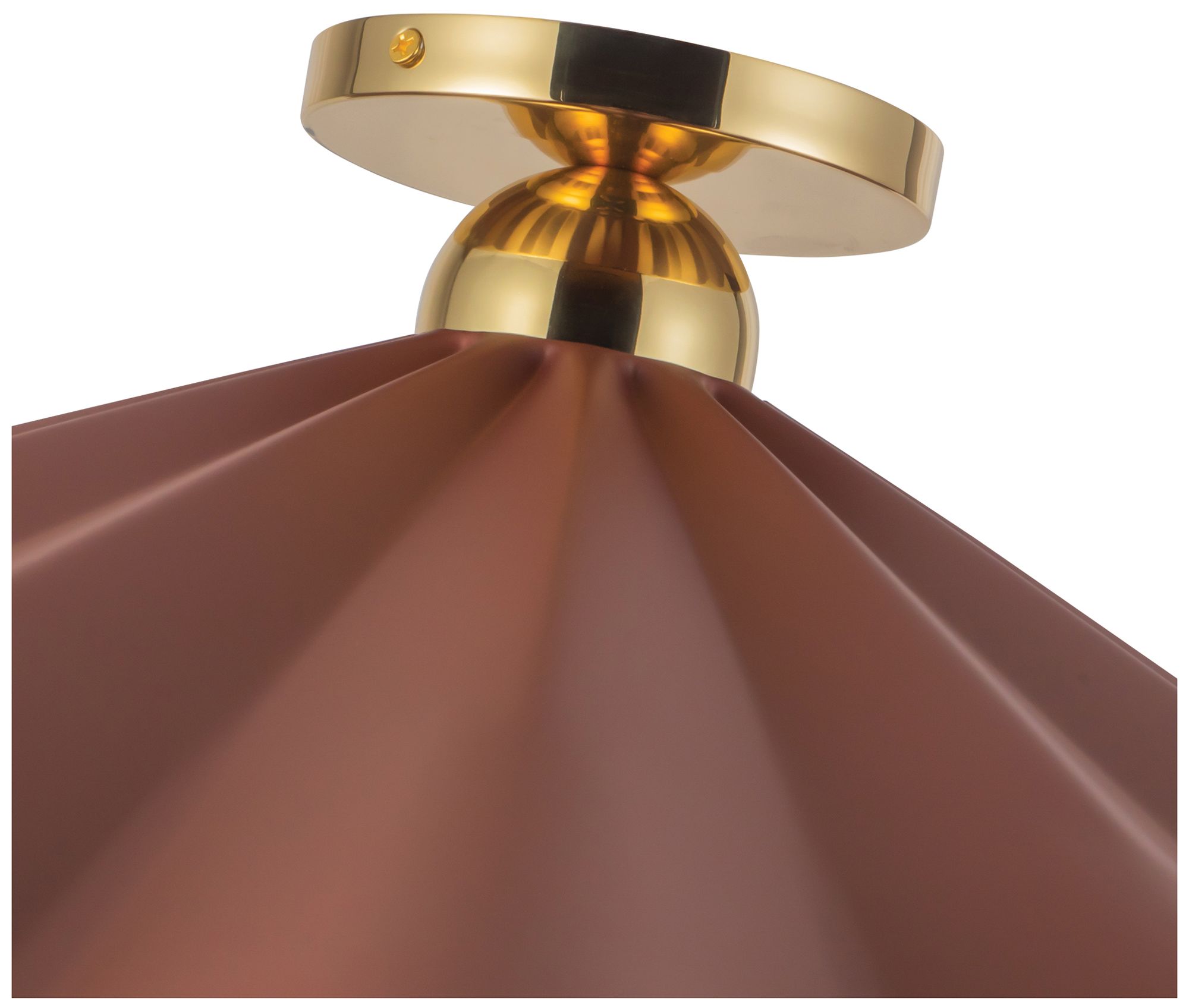 Image 5 Furrow 25-in Burgundy Semi-Flush Mount more views