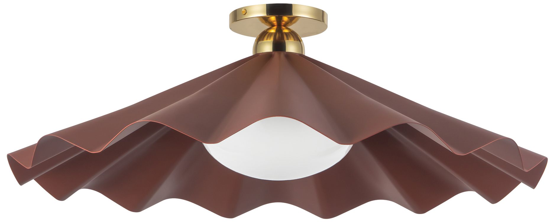 Image 6 Furrow 25-in Burgundy Semi-Flush Mount more views