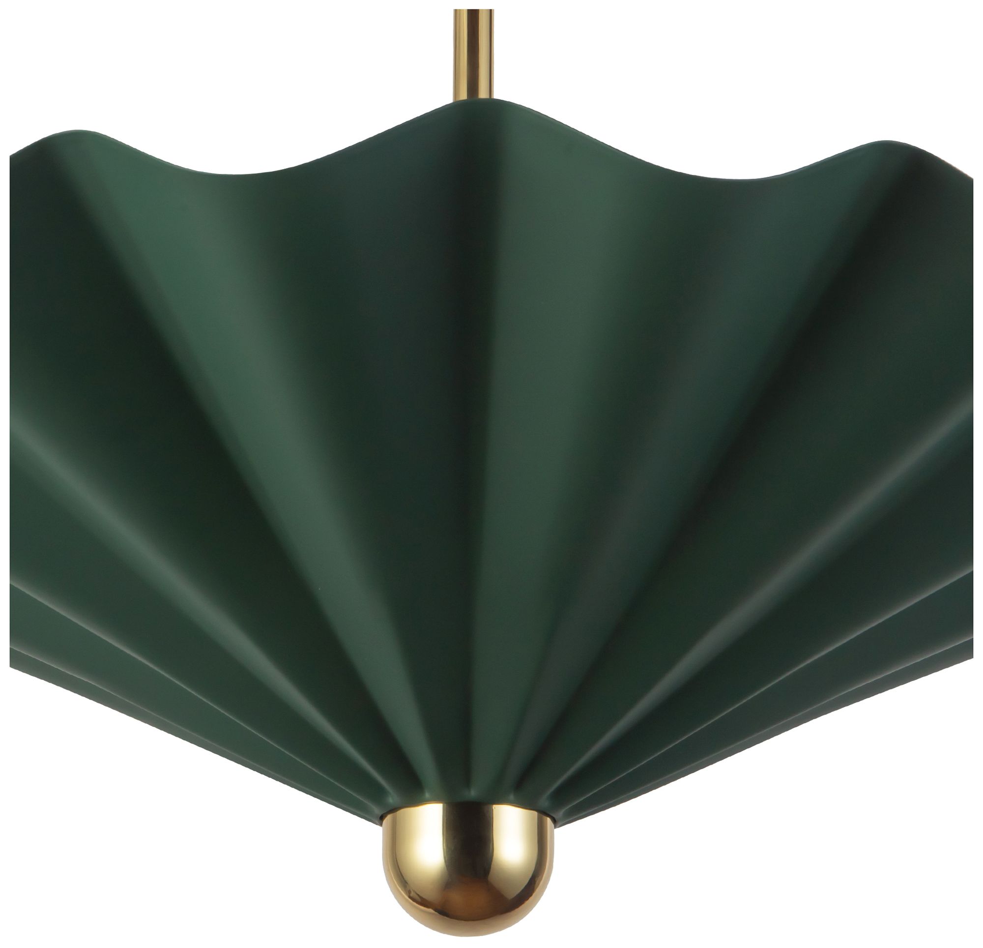 Image 4 Furrow 25-in Pine Green dimmable LED Pendant more views