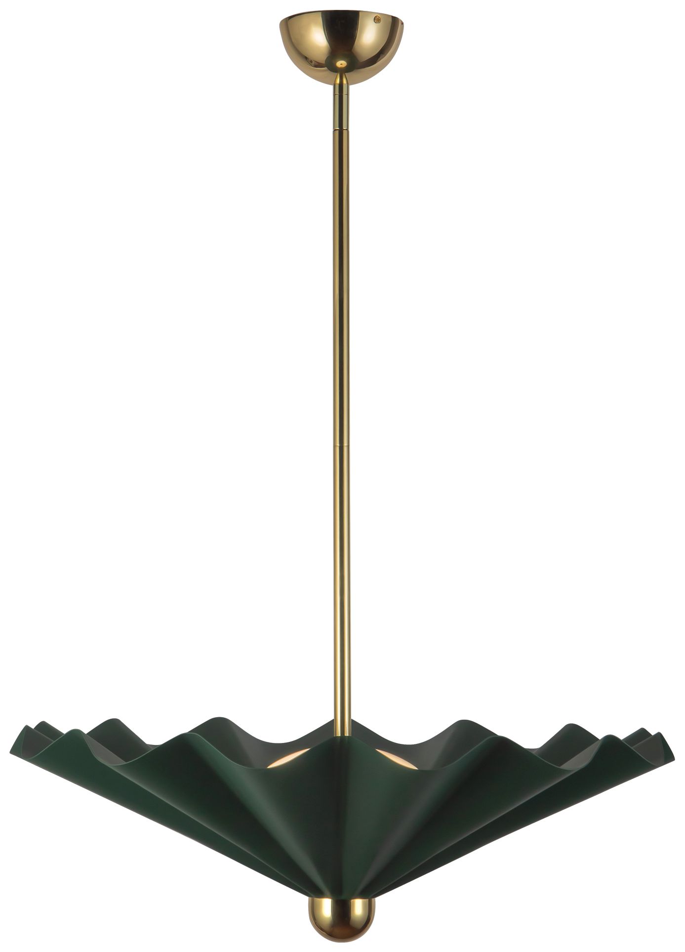 Image 6 Furrow 25-in Pine Green dimmable LED Pendant more views