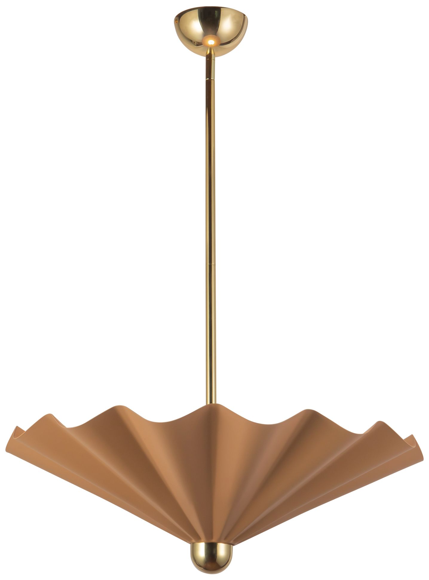 Image 2 Furrow 25-in Pink dimmable LED Pendant