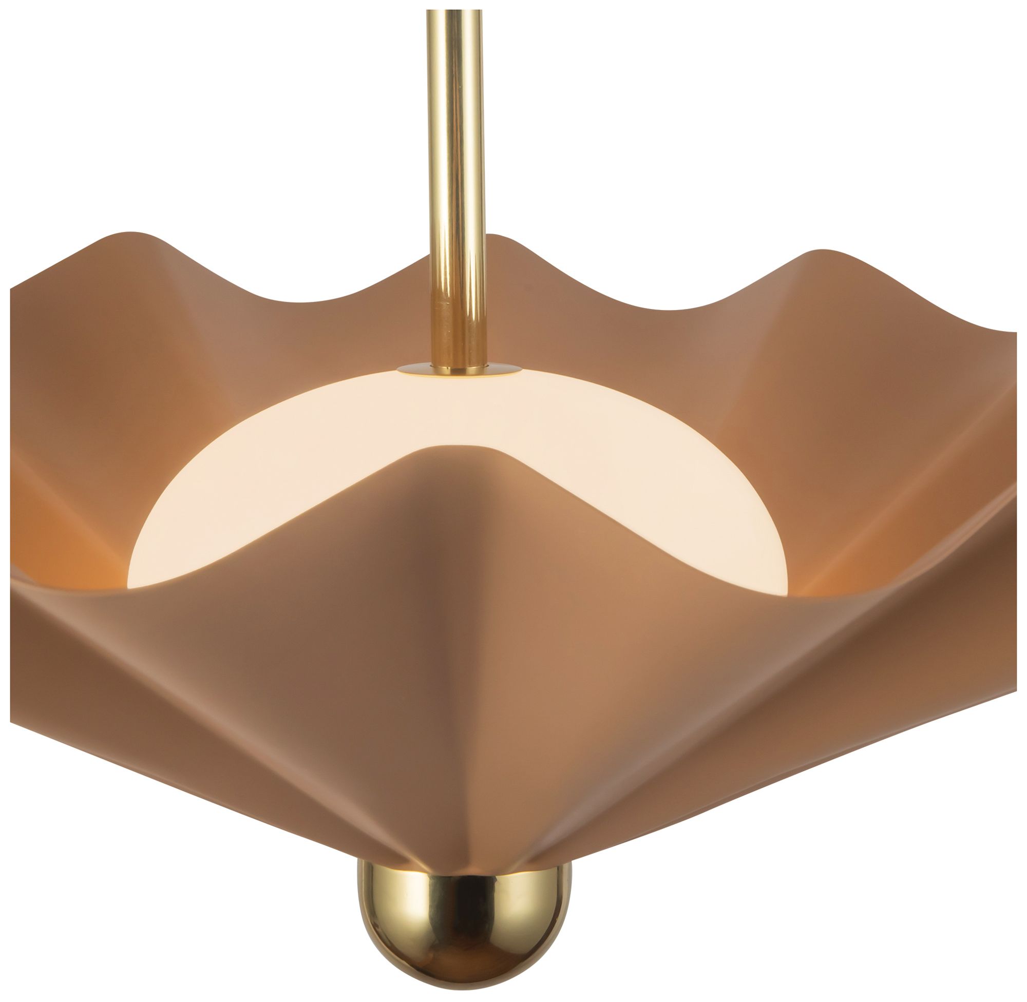 Image 3 Furrow 25-in Pink dimmable LED Pendant more views