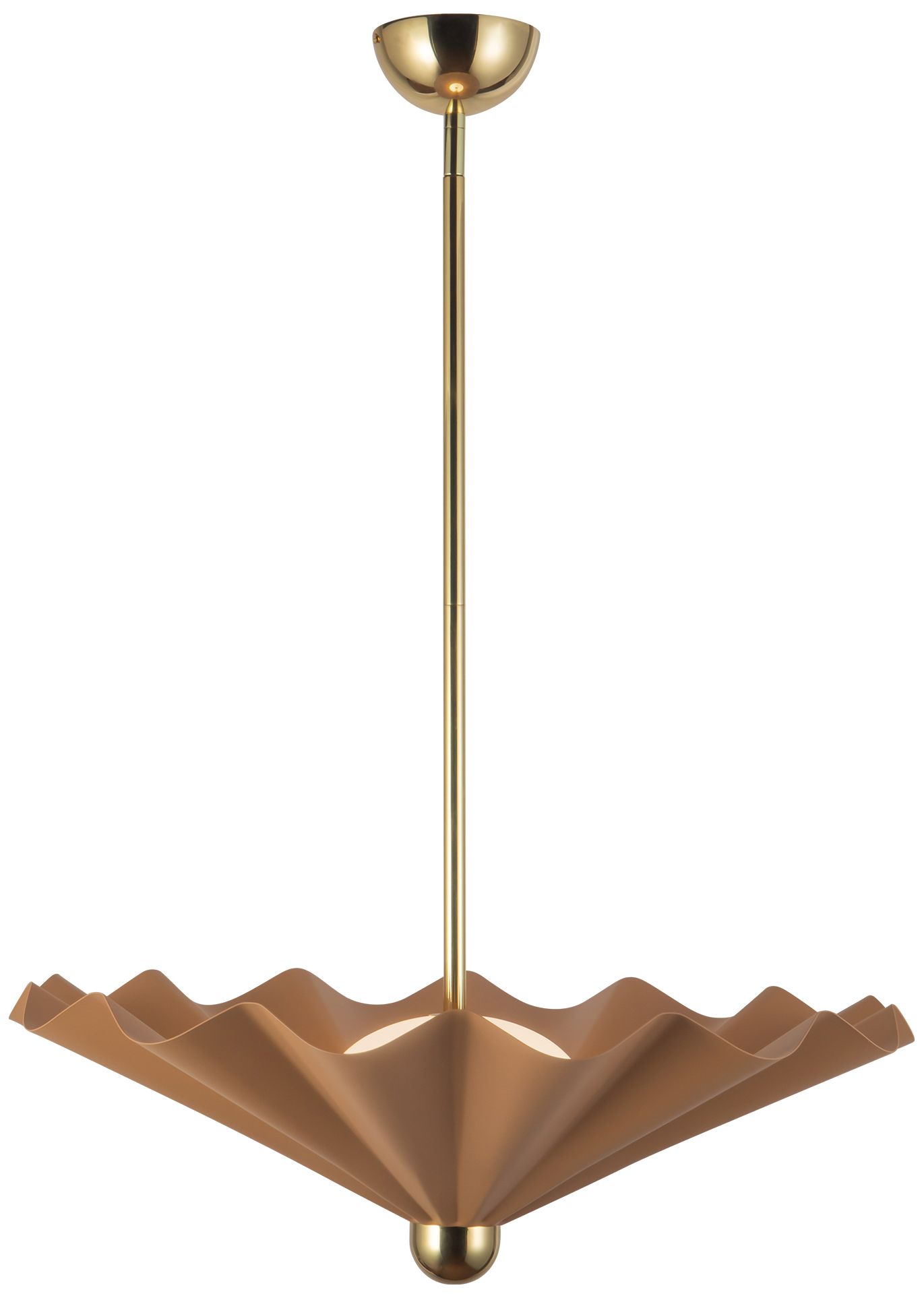 Image 6 Furrow 25-in Pink dimmable LED Pendant more views