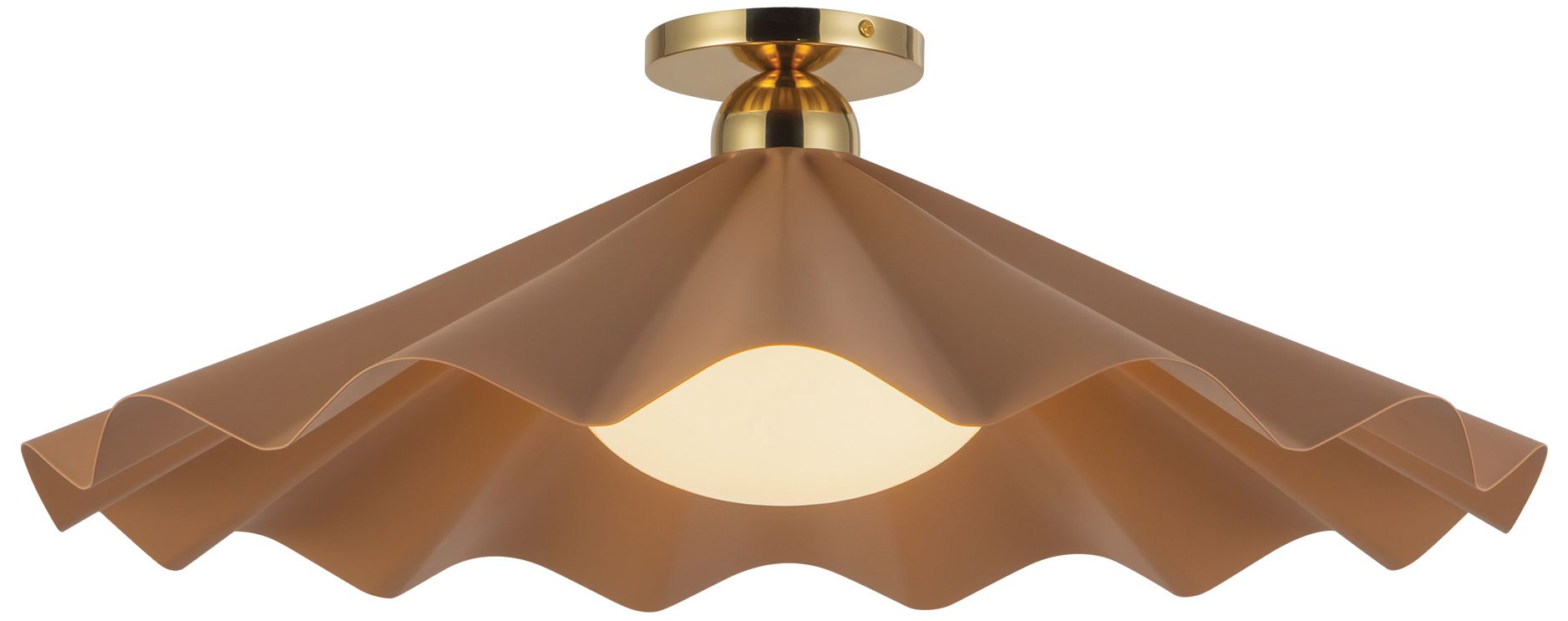 Furrow 25-in Pink Semi-Flush Mount
