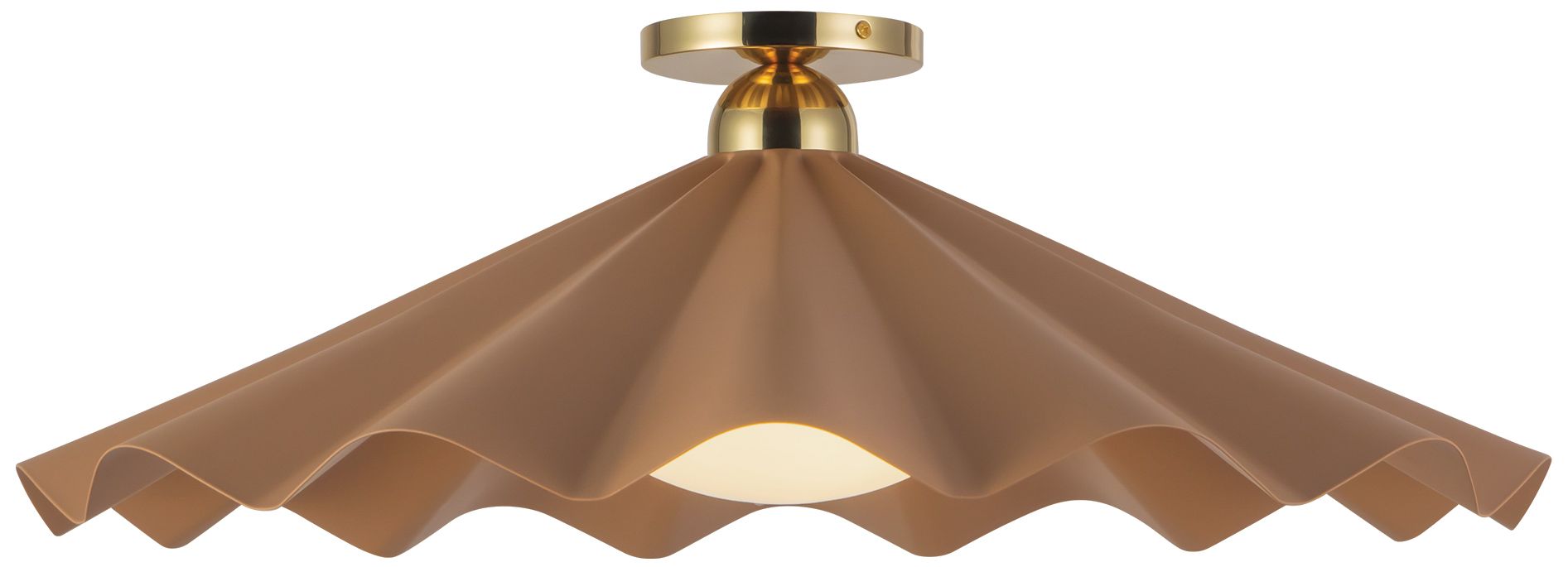 Image 3 Furrow 25-in Pink Semi-Flush Mount more views