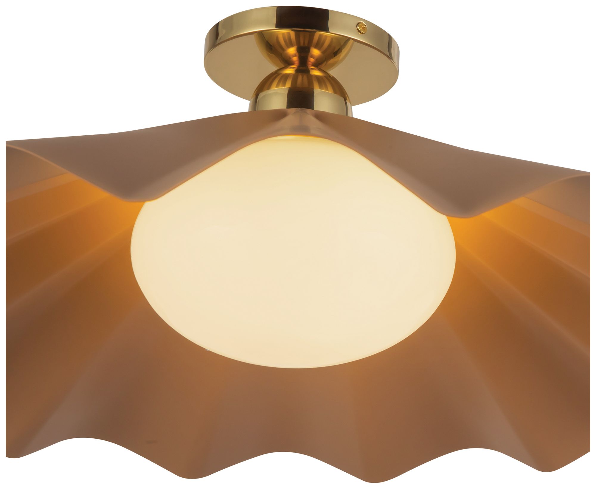 Image 4 Furrow 25-in Pink Semi-Flush Mount more views