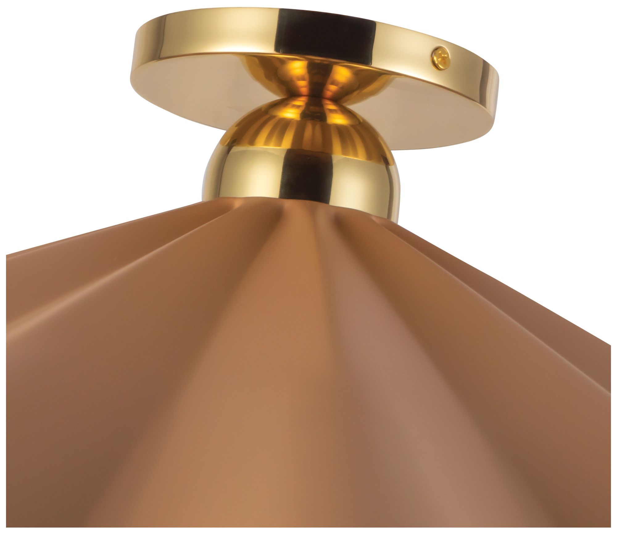 Image 5 Furrow 25-in Pink Semi-Flush Mount more views