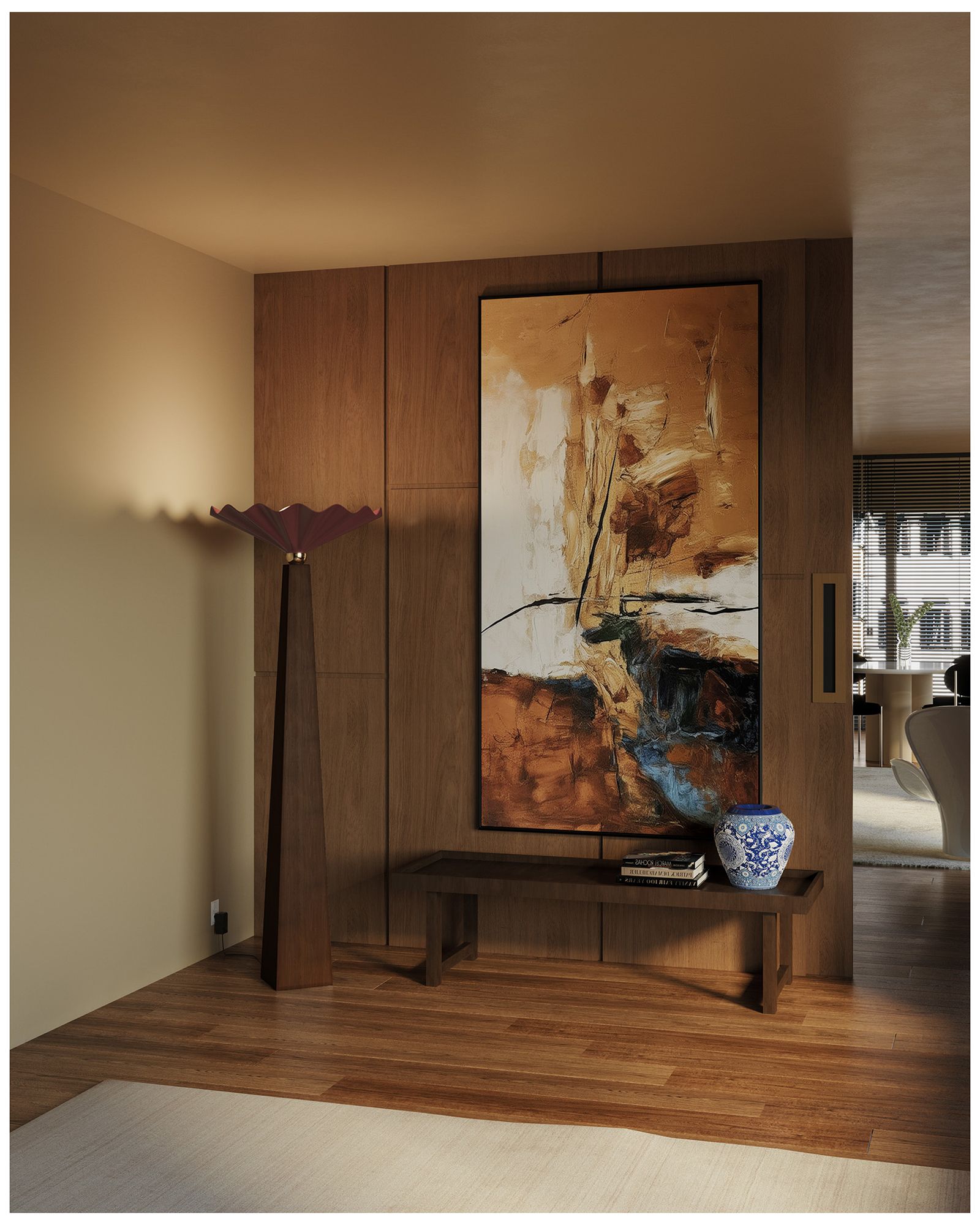 Image 7 Furrow 65-in Burgundy Floor Lamp more views