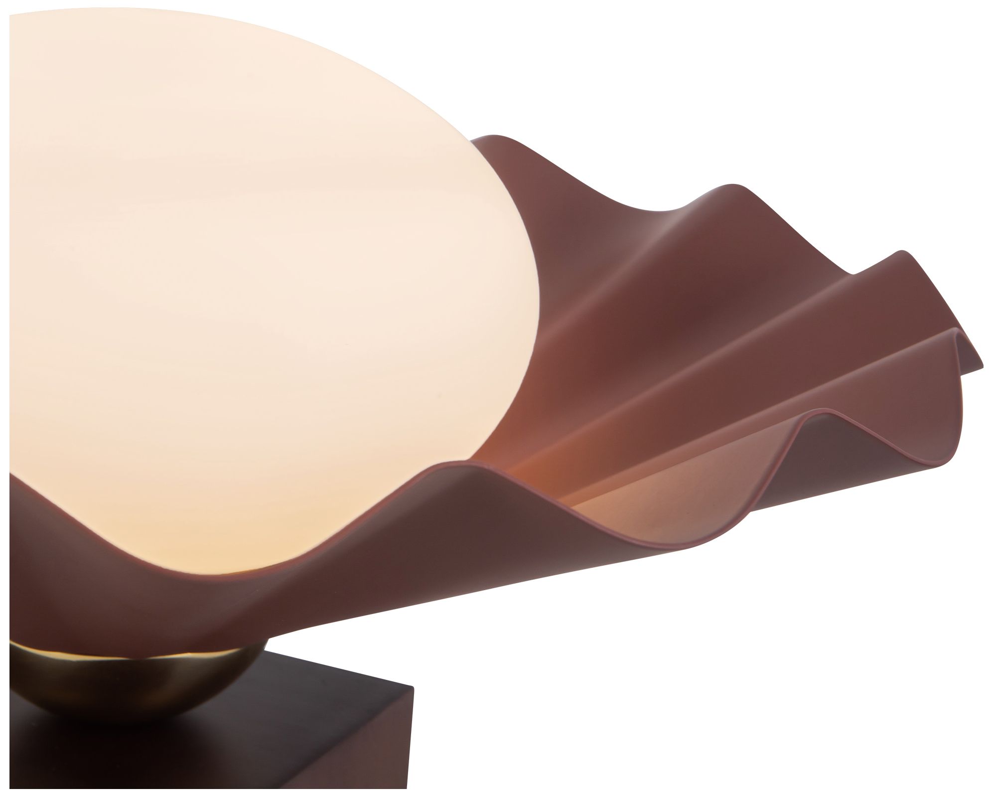 Image 4 Furrow 9-in Burgundy Table Lamp more views