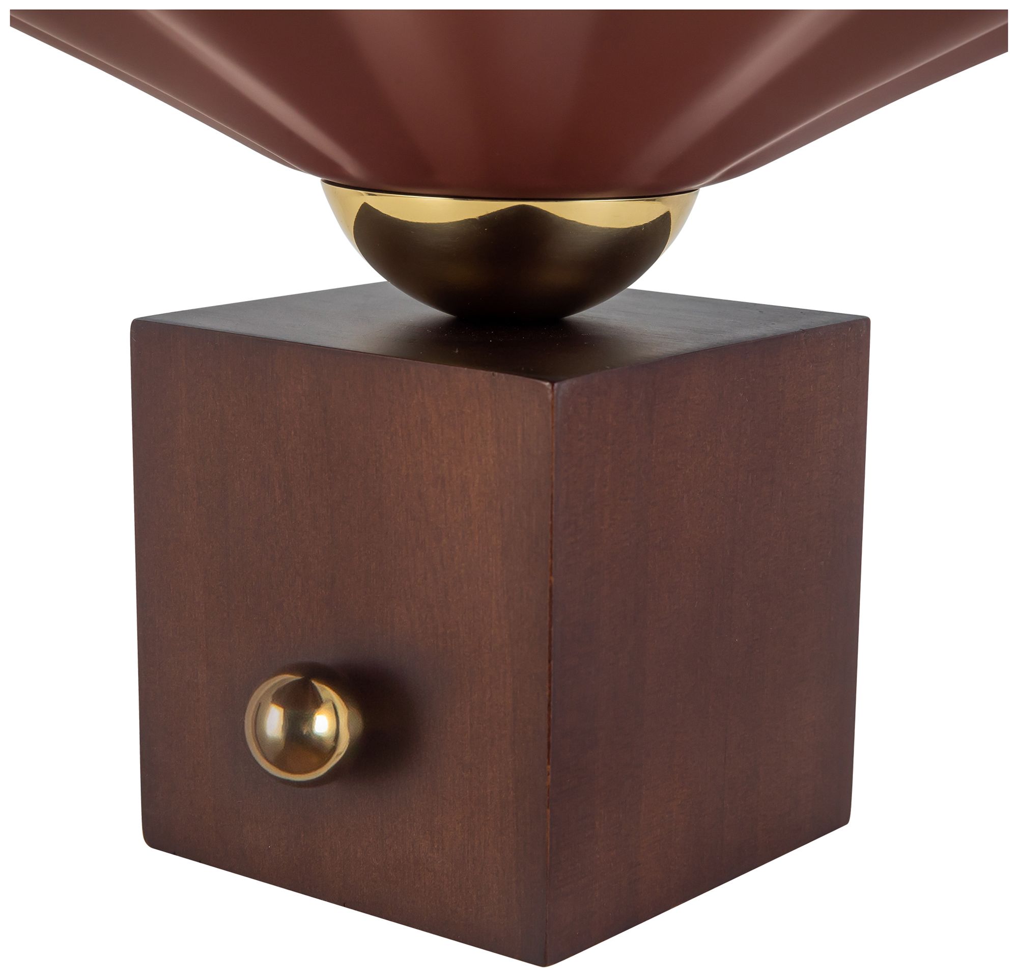 Image 5 Furrow 9-in Burgundy Table Lamp more views