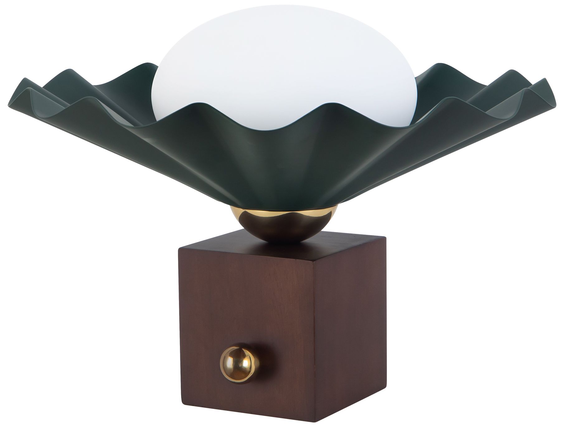Image 6 Furrow 9-in Pine Green Table Lamp more views