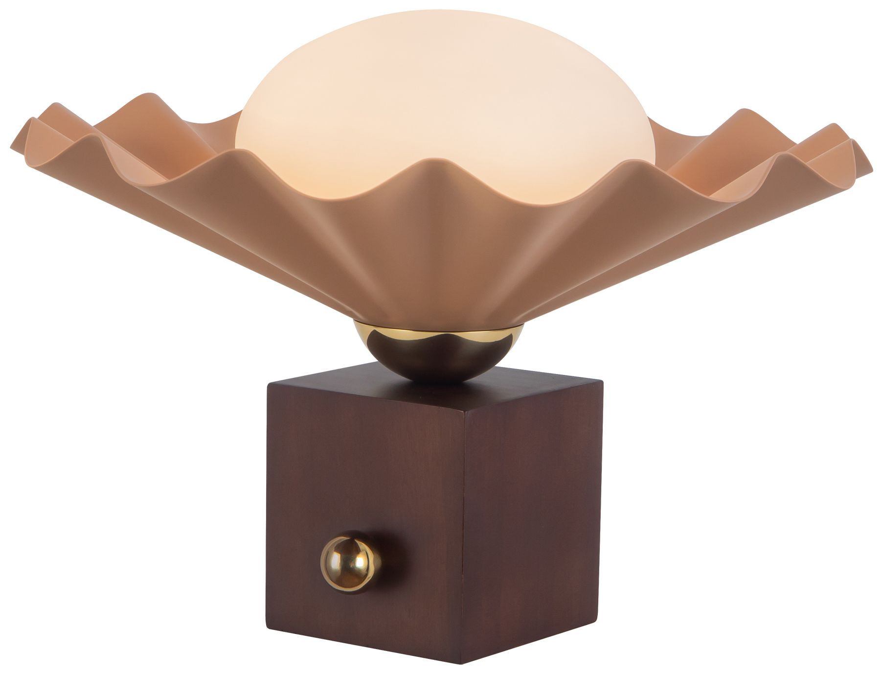 Furrow 9-in Pink Table Lamp