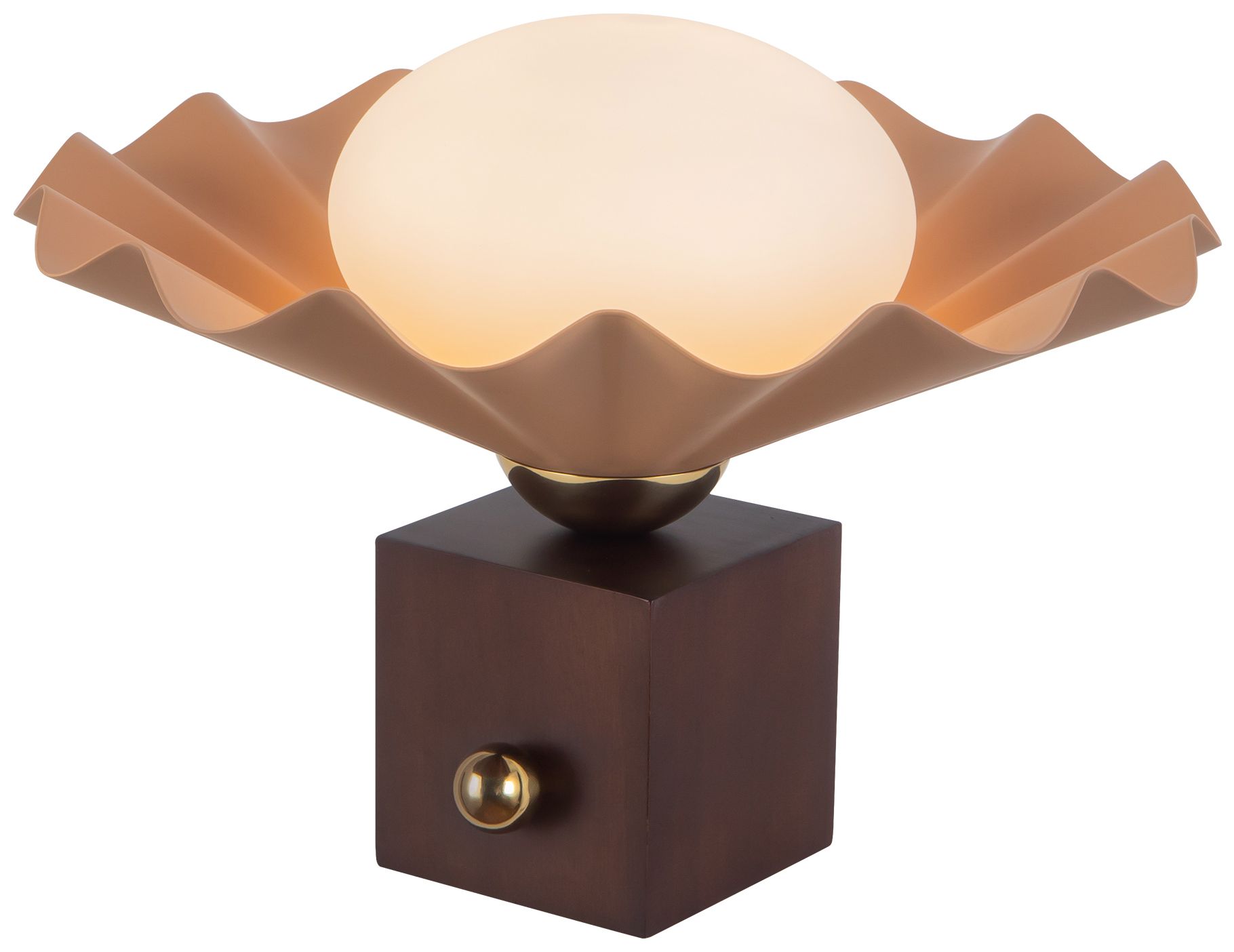 Image 3 Furrow 9-in Pink Table Lamp more views