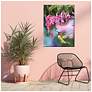 2_Fuschia & Hummer Outdoor Canvas Art more views