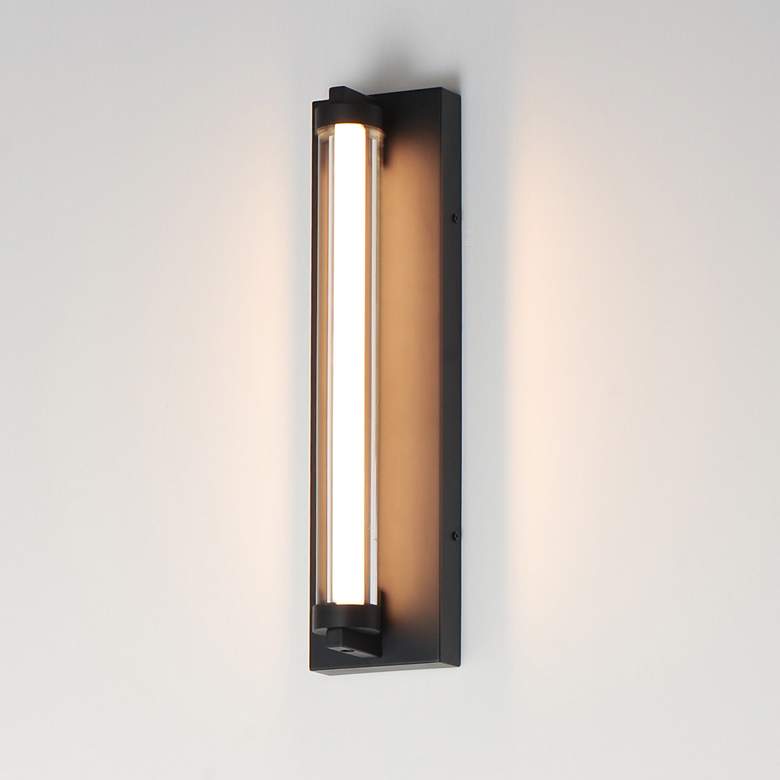 Image 1 Fuse 18" LED Outdoor Wall Sconce Black / Gold