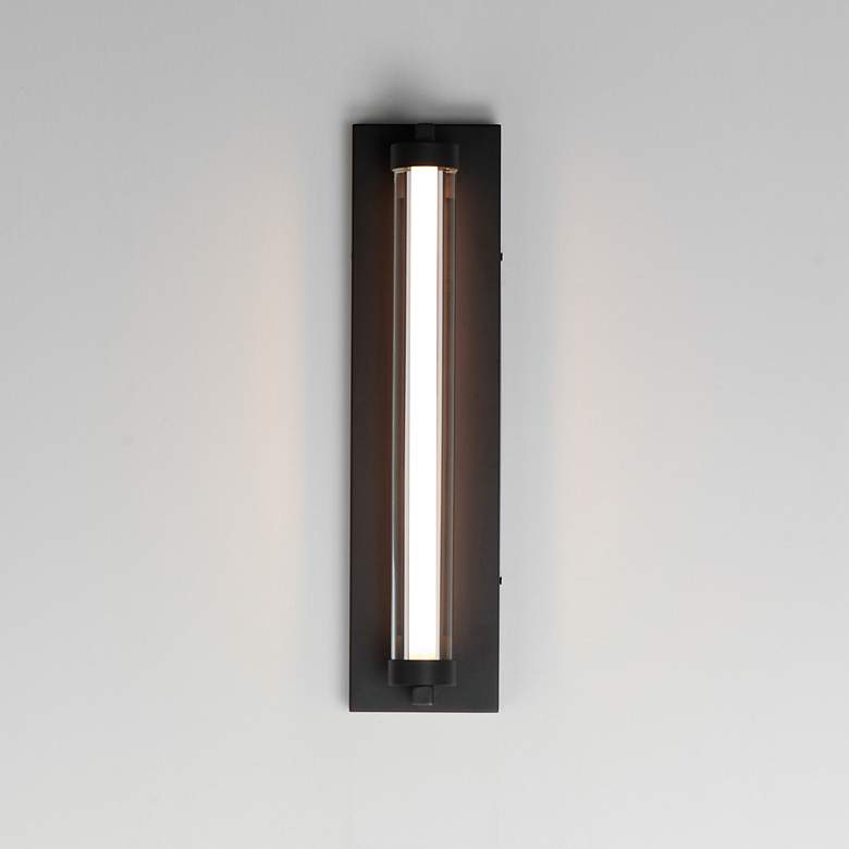 Image 4 Fuse 18" LED Outdoor Wall Sconce Black / Gold more views