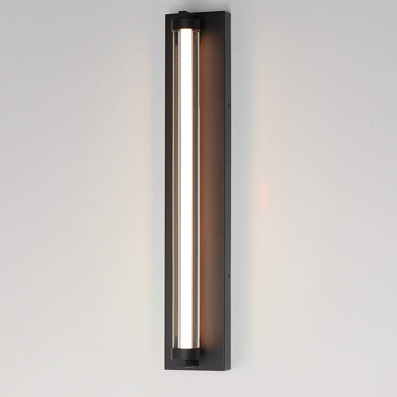 Image 1 Fuse 27" LED Outdoor Wall Sconce Black / Gold