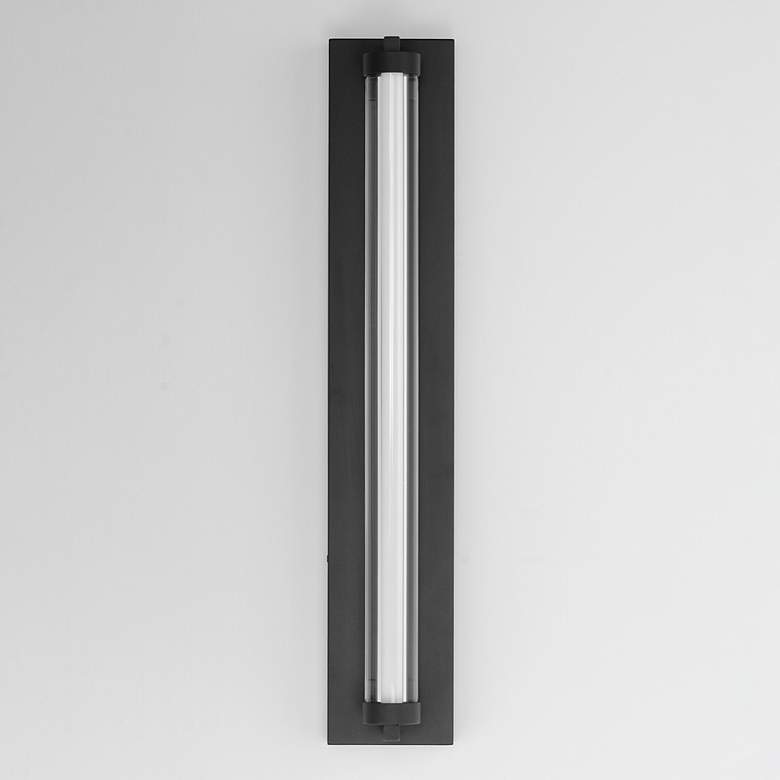 Image 3 Fuse 27" LED Outdoor Wall Sconce Black / Gold more views