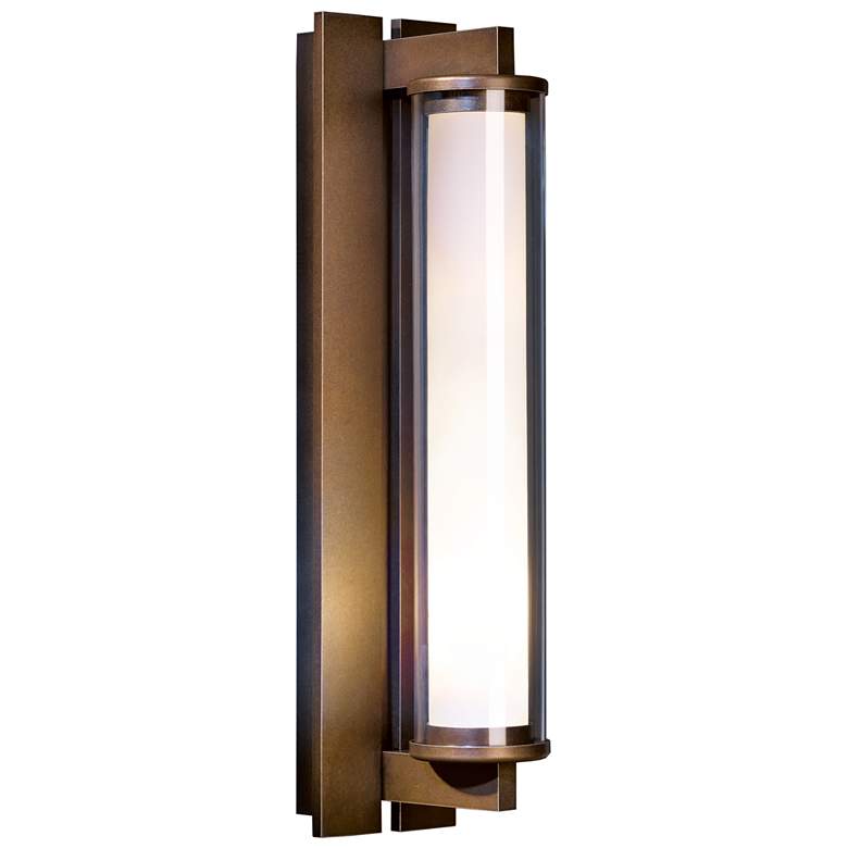 Image 1 Fuse Large Outdoor Sconce - Bronze Finish - Clear Glass