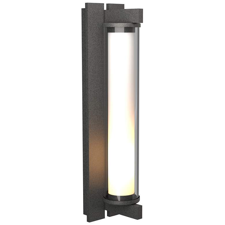 Image 1 Fuse Large Outdoor Sconce - Iron Finish - Clear Glass