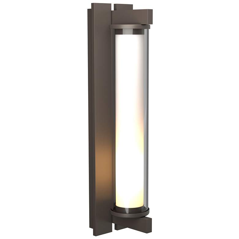 Image 1 Fuse Large Outdoor Sconce - Smoke Finish - Clear Glass