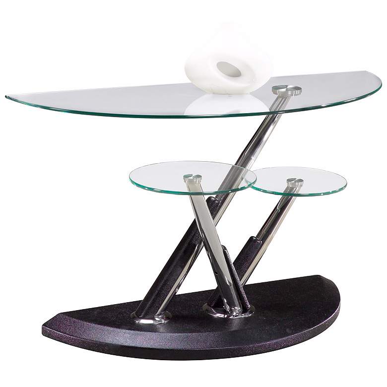 Image 1 Fused Glass Top Sofa Table