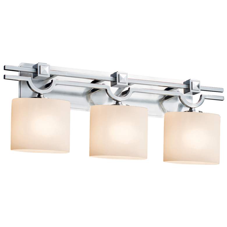 Image 1 Fusion 10.25" High 3-Light Polished Chrome Bath/Vanity with Opal Shade