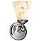 Fusion 10.5" High Polished Chrome Wall Sconce with Opal Shade