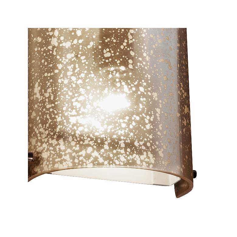Image 2 Fusion 12 1/2"H Mercury Glass Finials Cylinder Wall Sconce more views