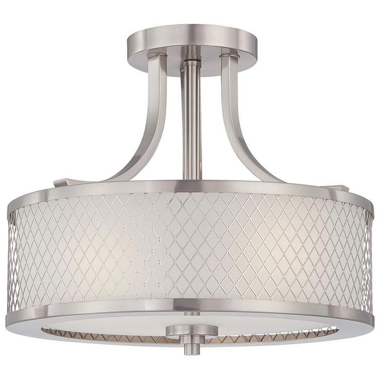 Image 1 Fusion 13 3/4" Wide Brushed Nickel Ceiling Light