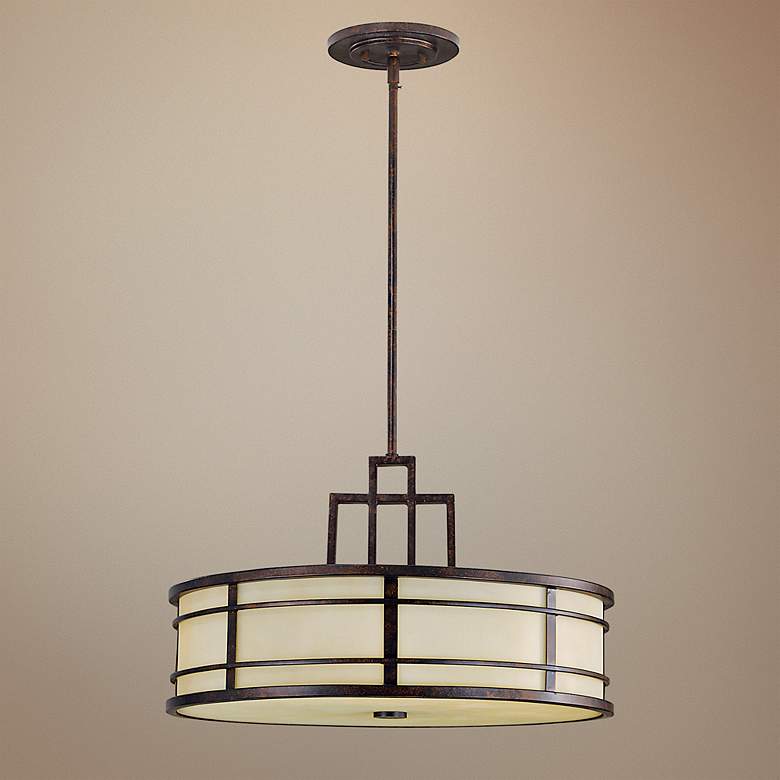 Image 1 Fusion 21 inch Wide Duo-Mount Pendant Ceiling Light
