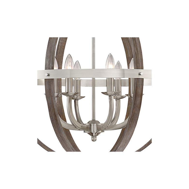 Image 2 Fusion 24 1/2" Wide Brushed Nickel 6-Light Orb Chandelier more views