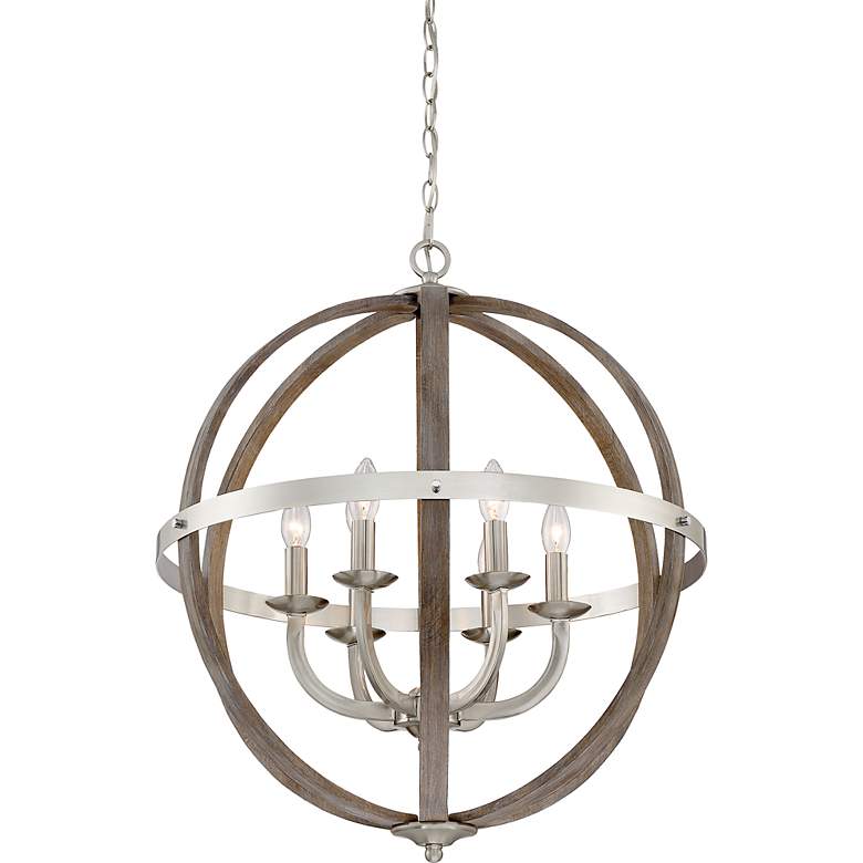 Image 5 Fusion 24 1/2" Wide Brushed Nickel 6-Light Orb Chandelier more views