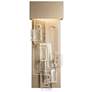 Fusion 25.1" High Soft Gold LED Sconce With Seeded Clear Glass