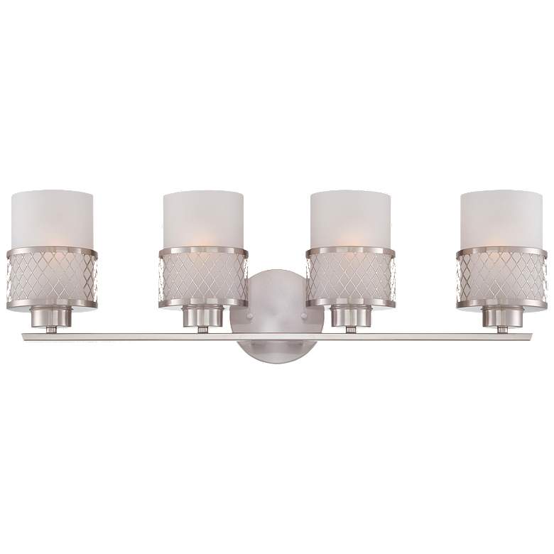 Image 1 Fusion 27" Wide Brushed Nickel 4-Light Vanity Bath Light