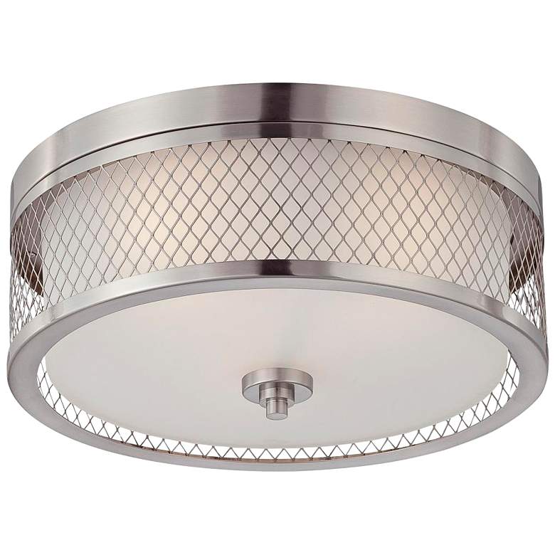Image 2 Fusion; 3 Light; Flush Dome Fixture with Frosted Glass