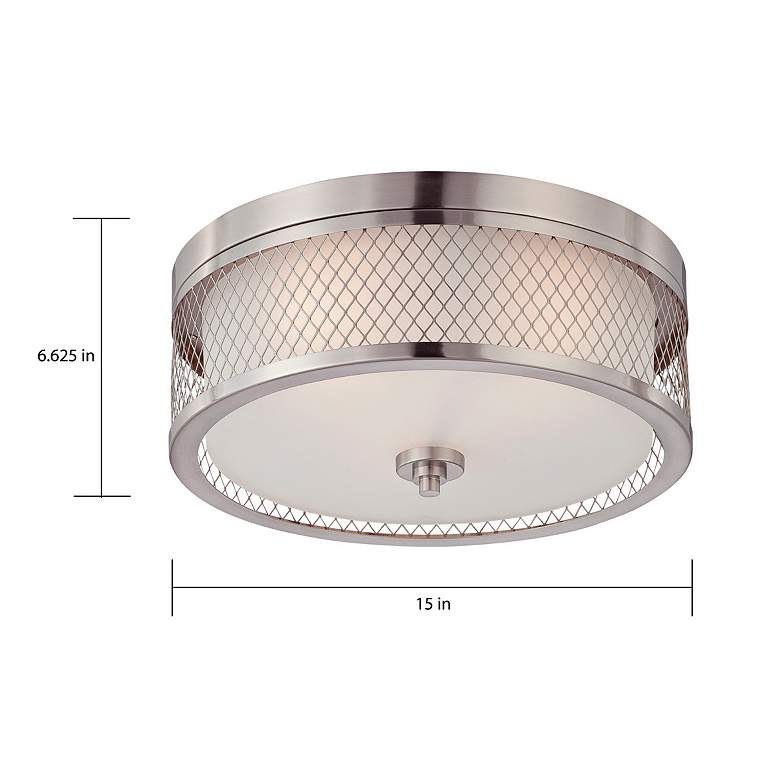 Image 4 Fusion; 3 Light; Flush Dome Fixture with Frosted Glass more views