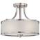 Fusion; 3 Light; Semi-Flush Fixture with Frosted Glass