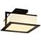 Fusion 6" Wide Dark Bronze Outdoor Flush-Mount with Opal Shade