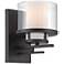Fusion 8 1/4" High Biscayne Bronze Wall Sconce