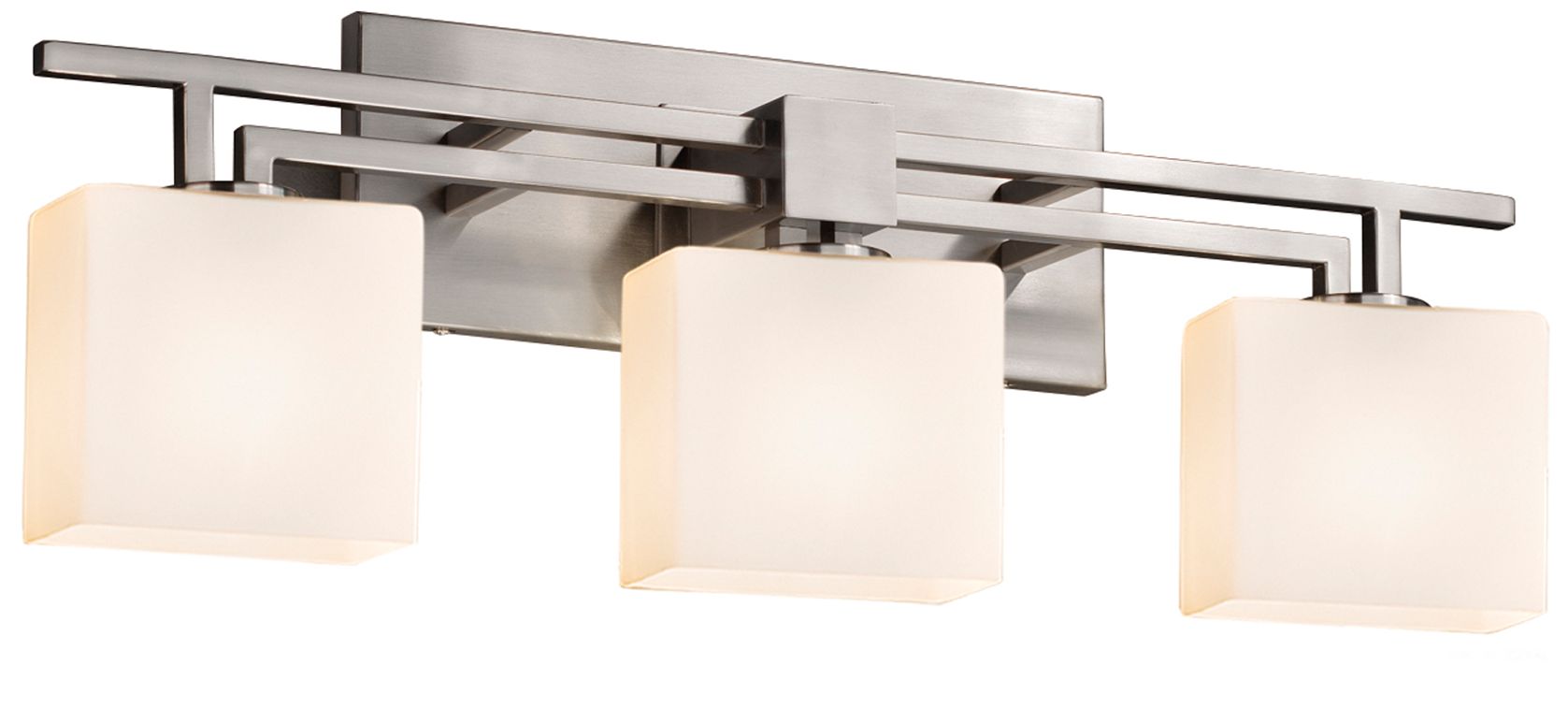 Image 2 Fusion Aero 26" Wide Brushed Nickel 3-Light LED Bath Light