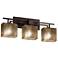 Fusion Aero 26" Wide Dark Bronze 3-Light Bath Light