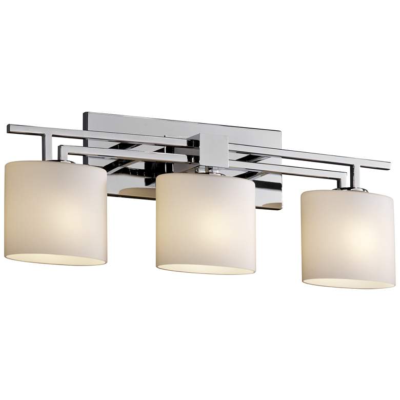 Image 1 Fusion Aero 26" Wide Polished Chrome 3-Light LED Bath Light