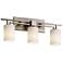Fusion Aero 26"W Nickel 3-Light LED Bath Light w/ Opal Glass