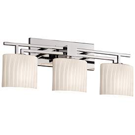 Image1 of Fusion - Aero 3-Light LED Oval Bath Bar - Ribbon - Chrome