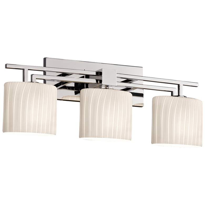 Image 1 Fusion - Aero 3-Light LED Oval Bath Bar - Ribbon - Chrome
