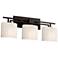 Fusion - Aero 3-Light LED Oval Bath Bar - Ribbon - Matte Black