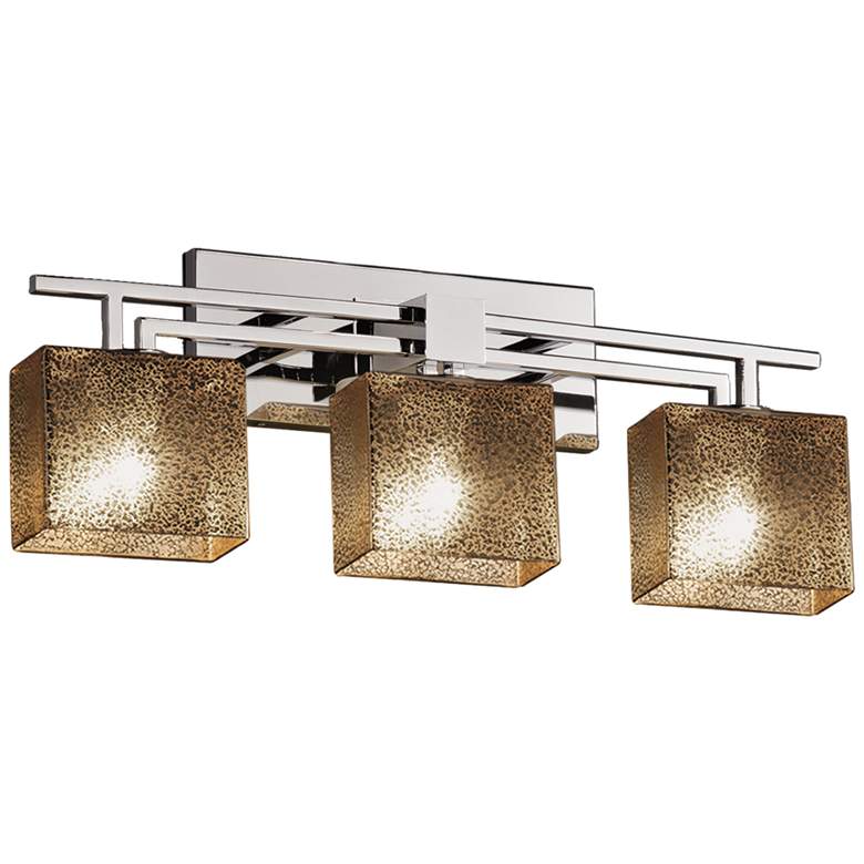 Image 1 Fusion - Aero 3-Light LED Rectangular Bath Bar - Glass - Chrome