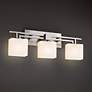 Thumbnail3 of Fusion - Aero 3-Light LED Rectangular Bath Bar - Opal - Nickel more views