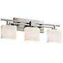 2_Fusion - Aero 3-Light LED Rectangular Bath Bar - Ribbon - Nickel